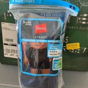 Hanes 5 boxer briefs pack tag less